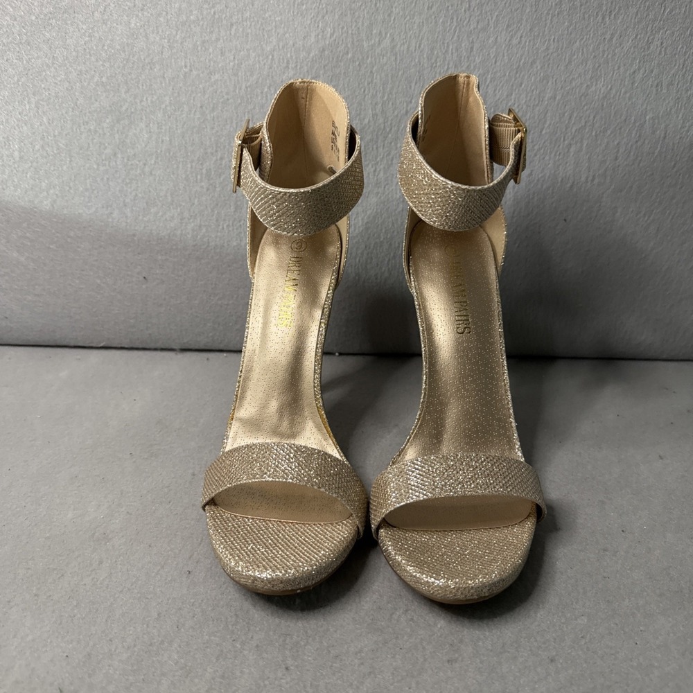 Dream Paris Elegantee_N AAAP8BEU Gold/Glitter Women's High Heel size 9 - Picture 3 of 7